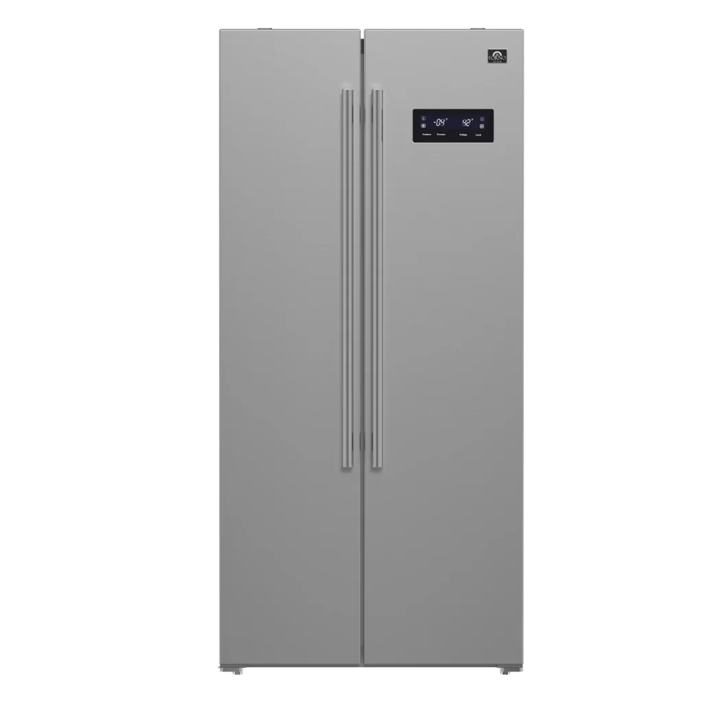 Salerno 33-Inch Side-by-Side Stainless Steel Refrigerator, 15.6 cu.ft, ENERGY STAR Certified