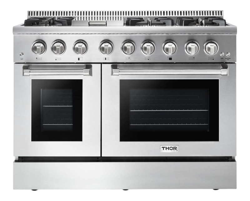 48 Inch Professional Dual Fuel Liquid Propane Range In Stainless Steel